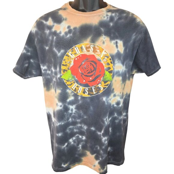 Guns N Roses T-Shirt Medium Tie-Dye Cotton Rock Ban - Picture 1 of 6